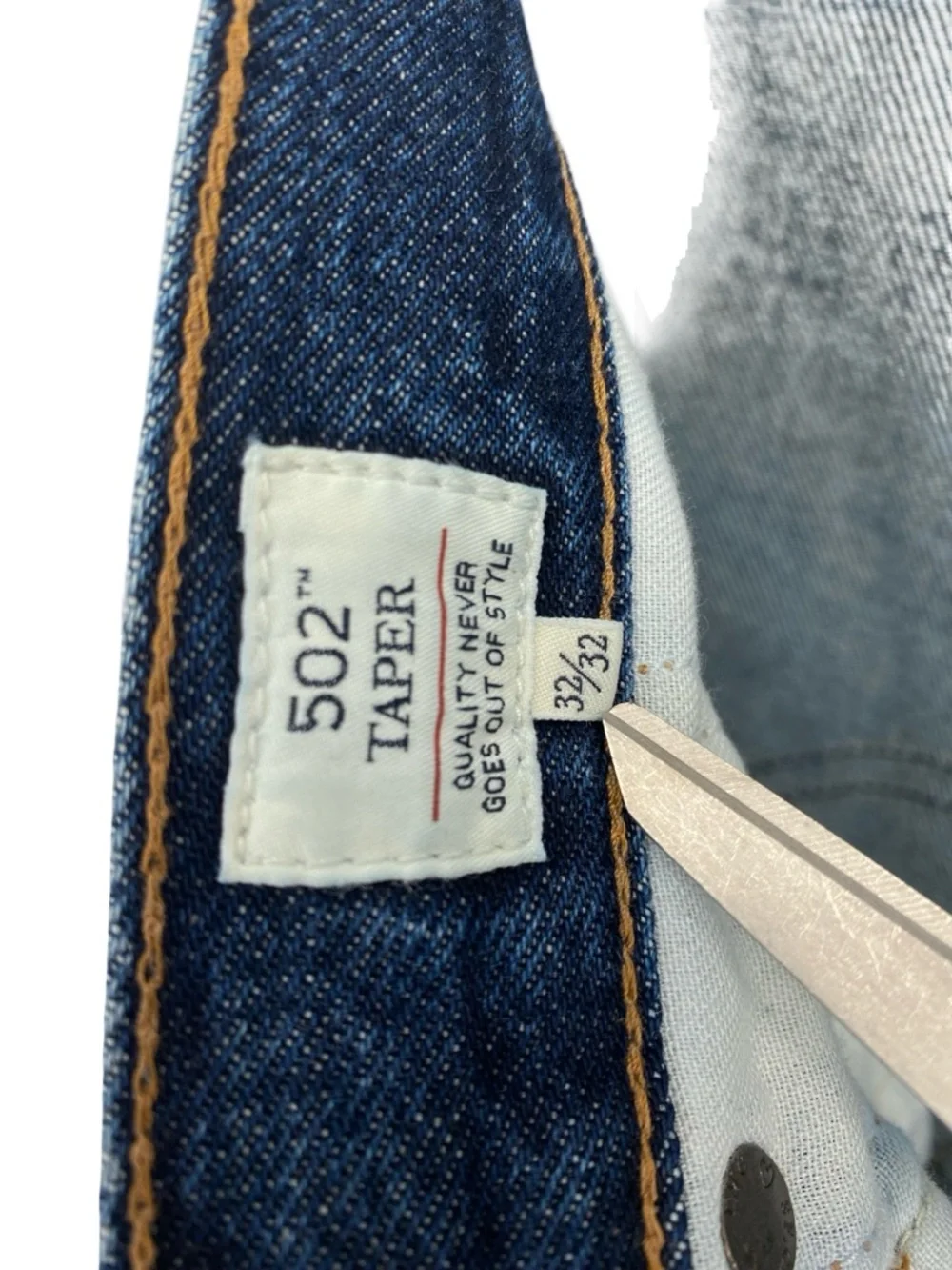 Levi’s Men’s Made & Crafted 502 Taper Straight Jeans Black Label Size 32 x 32